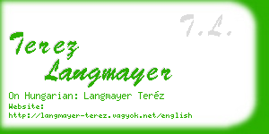 terez langmayer business card